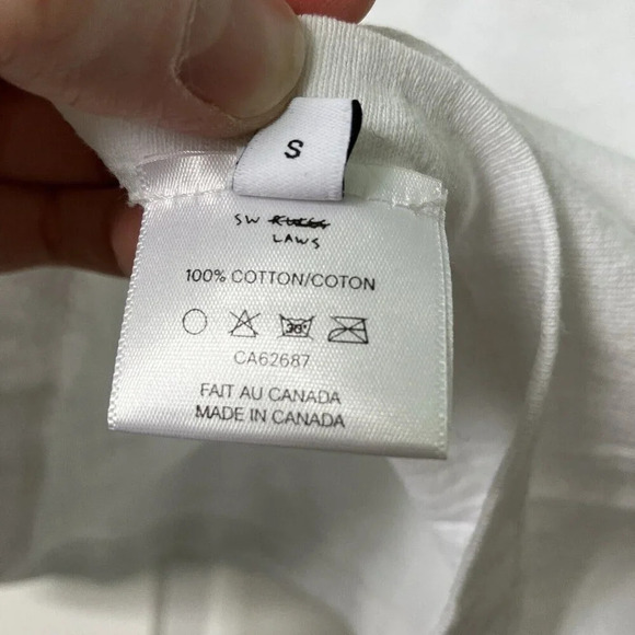 Saintwoods Forward White Graphic T-shirt Made in  Canada Mens Small - Picture 8 of 8